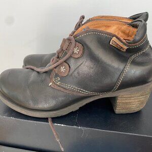 Pikolinos  Le Mans Womens Brown Leather Ankle Boots Size 35